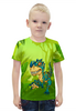 Заказать детскую футболку в Москве. Футболка с полной запечаткой для мальчиков Динозаврики от balden - готовые дизайны и нанесение принтов.