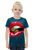 Заказать детскую футболку в Москве. Футболка с полной запечаткой для мальчиков Пуля во рту от Leichenwagen - готовые дизайны и нанесение принтов.