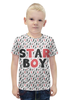 Заказать детскую футболку в Москве. Футболка с полной запечаткой для мальчиков Starboy от Artman - готовые дизайны и нанесение принтов.