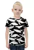 Заказать детскую футболку в Москве. Футболка с полной запечаткой для мальчиков Киты в черно-белом от ELENA ZHARINOVA - готовые дизайны и нанесение принтов.