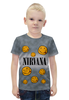 Заказать детскую футболку в Москве. Футболка с полной запечаткой для мальчиков Nirvana от weeert - готовые дизайны и нанесение принтов.