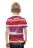 Заказать детскую футболку в Москве. Футболка с полной запечаткой для мальчиков красные волны от nikol - готовые дизайны и нанесение принтов.