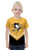 Заказать детскую футболку в Москве. Футболка с полной запечаткой для мальчиков Pittsburgh Penguins от Nos  - готовые дизайны и нанесение принтов.