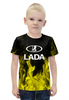 Заказать детскую футболку в Москве. Футболка с полной запечаткой для мальчиков Авто Lada от THE_NISE  - готовые дизайны и нанесение принтов.