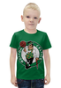 Заказать детскую футболку в Москве. Футболка с полной запечаткой для мальчиков Boston Celtics NBA от Broadway music - готовые дизайны и нанесение принтов.