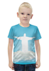 Заказать детскую футболку в Москве. Футболка с полной запечаткой для мальчиков Иисус Христос от god - готовые дизайны и нанесение принтов.