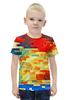Заказать детскую футболку в Москве. Футболка с полной запечаткой для мальчиков Pixel color от THE_NISE  - готовые дизайны и нанесение принтов.