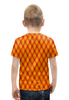 Заказать детскую футболку в Москве. Футболка с полной запечаткой для мальчиков Клетка оранжевая от THE_NISE  - готовые дизайны и нанесение принтов.