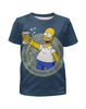 Заказать детскую футболку в Москве. Футболка с полной запечаткой для мальчиков The Simpsons  от ПРИНТЫ ПЕЧАТЬ  - готовые дизайны и нанесение принтов.