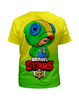 Заказать детскую футболку в Москве. Футболка с полной запечаткой для мальчиков BRAWL STARS LEON от geekbox - готовые дизайны и нанесение принтов.