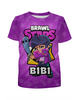 Заказать детскую футболку в Москве. Футболка с полной запечаткой для мальчиков BRAWL STARS BIBI от geekbox - готовые дизайны и нанесение принтов.