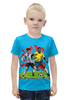 Заказать детскую футболку в Москве. Футболка с полной запечаткой для мальчиков Футболисты  от ПРИНТЫ ПЕЧАТЬ  - готовые дизайны и нанесение принтов.