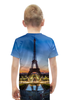 Заказать детскую футболку в Москве. Футболка с полной запечаткой для мальчиков Париж эйфлева  башня от Fil6 - готовые дизайны и нанесение принтов.