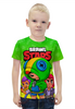 Заказать детскую футболку в Москве. Футболка с полной запечаткой для мальчиков BRAWL STARS от geekbox - готовые дизайны и нанесение принтов.