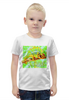 Заказать детскую футболку в Москве. Футболка с полной запечаткой для мальчиков Хамелеон на пятнистом фоне от Zorgo-Art  - готовые дизайны и нанесение принтов.