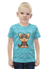 Заказать детскую футболку в Москве. Футболка с полной запечаткой для мальчиков Милый котёнок от Yaroslava - готовые дизайны и нанесение принтов.