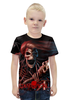 Заказать детскую футболку в Москве. Футболка с полной запечаткой для мальчиков Death Metal (Смерть) от Илья - готовые дизайны и нанесение принтов.