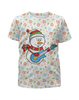 Заказать детскую футболку в Москве. Футболка с полной запечаткой для мальчиков Снеговик с гитарой (новый год) от nadegda - готовые дизайны и нанесение принтов.