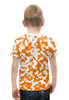 Заказать детскую футболку в Москве. Футболка с полной запечаткой для мальчиков Камуфляж Бело-Оранжевый от armyshop - готовые дизайны и нанесение принтов.