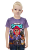 Заказать детскую футболку в Москве. Футболка с полной запечаткой для мальчиков BRAWL STARS COLT от geekbox - готовые дизайны и нанесение принтов.