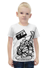 Заказать детскую футболку в Москве. Футболка с полной запечаткой для мальчиков Касета от CoolDesign - готовые дизайны и нанесение принтов.