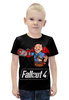 Заказать детскую футболку в Москве. Футболка с полной запечаткой для мальчиков Fallout 4 от Leichenwagen - готовые дизайны и нанесение принтов.