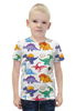 Заказать детскую футболку в Москве. Футболка с полной запечаткой для мальчиков Динозавры от nadegda - готовые дизайны и нанесение принтов.