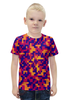 Заказать детскую футболку в Москве. Футболка с полной запечаткой для мальчиков Пиксели ночь от THE_NISE  - готовые дизайны и нанесение принтов.