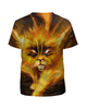Заказать детскую футболку в Москве. Футболка с полной запечаткой для мальчиков огненный кот от sofia2003 - готовые дизайны и нанесение принтов.