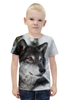 Заказать детскую футболку в Москве. Футболка с полной запечаткой для мальчиков Серый волк от weeert - готовые дизайны и нанесение принтов.
