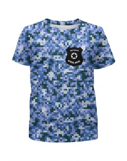 Заказать детскую футболку в Москве. Футболка с полной запечаткой для мальчиков Полиция от ZVER  - готовые дизайны и нанесение принтов.