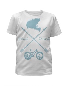 Заказать детскую футболку в Москве. Футболка с полной запечаткой для мальчиков Mountain Bike от oneredfoxstore@gmail.com - готовые дизайны и нанесение принтов.
