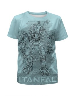Заказать детскую футболку в Москве. Футболка с полной запечаткой для мальчиков TITANFALL от BJ Shop - готовые дизайны и нанесение принтов.