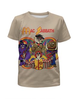 Заказать детскую футболку в Москве. Футболка с полной запечаткой для мальчиков Mac Sabbath/Black Sabbath от Leichenwagen - готовые дизайны и нанесение принтов.