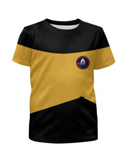 Заказать детскую футболку в Москве. Футболка с полной запечаткой для мальчиков Star Trek от galaxy secret - готовые дизайны и нанесение принтов.