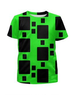 Заказать детскую футболку в Москве. Футболка с полной запечаткой для мальчиков Черные квадраты от THE_NISE  - готовые дизайны и нанесение принтов.