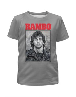 Заказать детскую футболку в Москве. Футболка с полной запечаткой для мальчиков Rambo от Leichenwagen - готовые дизайны и нанесение принтов.