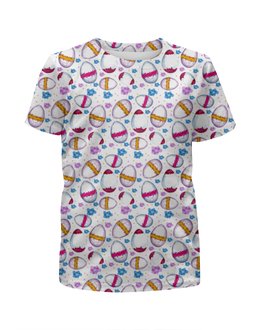 Заказать детскую футболку в Москве. Футболка с полной запечаткой для мальчиков Пасхальные яйца от Amerikanka - готовые дизайны и нанесение принтов.