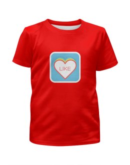 Заказать детскую футболку в Москве. Футболка с полной запечаткой для мальчиков like сердце от THE_NISE  - готовые дизайны и нанесение принтов.