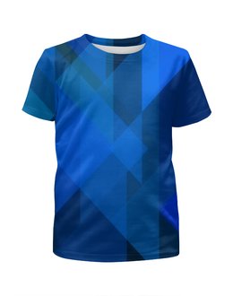 Заказать детскую футболку в Москве. Футболка с полной запечаткой для мальчиков Синий абстрактный от THE_NISE  - готовые дизайны и нанесение принтов.