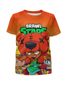 Заказать детскую футболку в Москве. Футболка с полной запечаткой для мальчиков BRAWL STARS NITA  от geekbox - готовые дизайны и нанесение принтов.