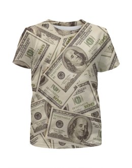 Заказать детскую футболку в Москве. Футболка с полной запечаткой для мальчиков Деньги (Доллары) от trugift - готовые дизайны и нанесение принтов.
