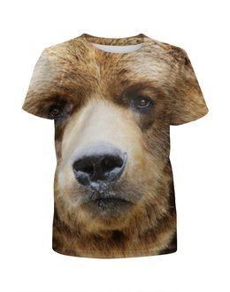 Заказать детскую футболку в Москве. Футболка с полной запечаткой для мальчиков медведь от cherdantcev - готовые дизайны и нанесение принтов.