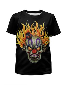Заказать детскую футболку в Москве. Футболка с полной запечаткой для мальчиков Evil Clown от Leichenwagen - готовые дизайны и нанесение принтов.