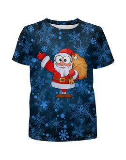 Заказать детскую футболку в Москве. Футболка с полной запечаткой для мальчиков Мешок подарков от THE_NISE  - готовые дизайны и нанесение принтов.
