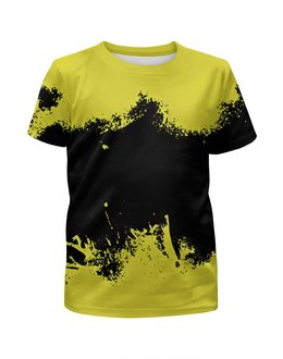 Заказать детскую футболку в Москве. Футболка с полной запечаткой для мальчиков Черно-желтые краски от THE_NISE  - готовые дизайны и нанесение принтов.