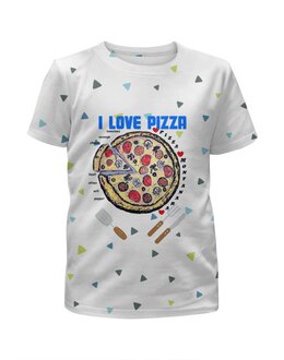 Заказать детскую футболку в Москве. Футболка с полной запечаткой для мальчиков Пицца от evragka  - готовые дизайны и нанесение принтов.