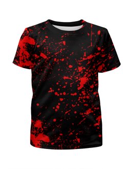 Заказать детскую футболку в Москве. Футболка с полной запечаткой для мальчиков Пятна крови от weeert - готовые дизайны и нанесение принтов.