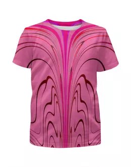 Заказать детскую футболку в Москве. Футболка с полной запечаткой для мальчиков Розовые волны от Alexey Evsyunin - готовые дизайны и нанесение принтов.