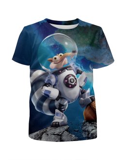Заказать детскую футболку в Москве. Футболка с полной запечаткой для мальчиков Scrat от skynatural - готовые дизайны и нанесение принтов.